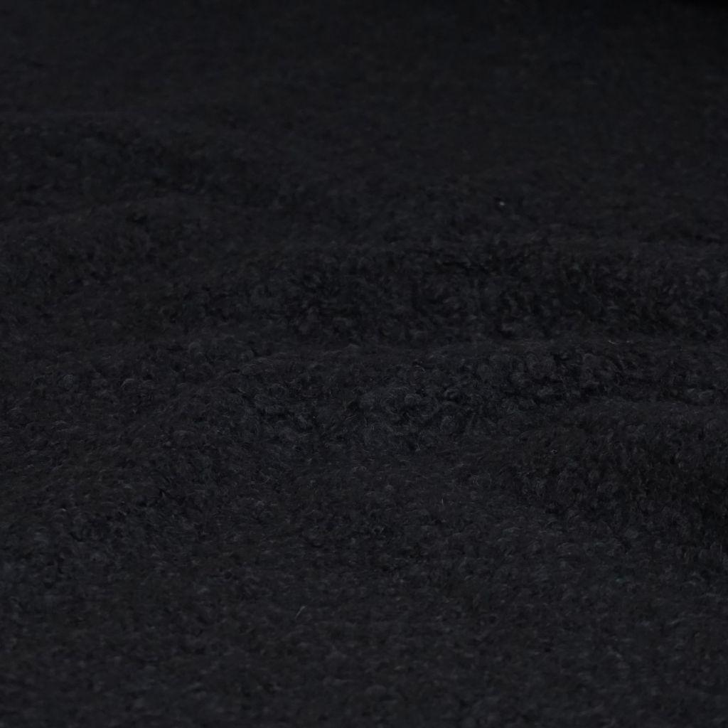 Woll-Boucle Schurwolle Teddylook schwarz